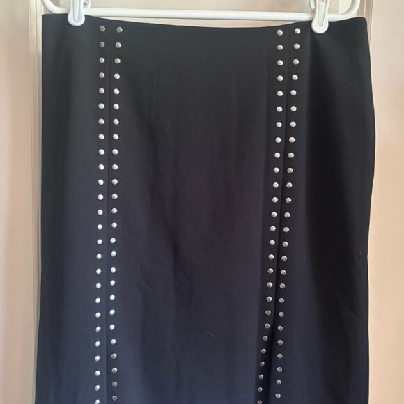Calvin Klein black with silver rivets skirt - Picture 1 of 3